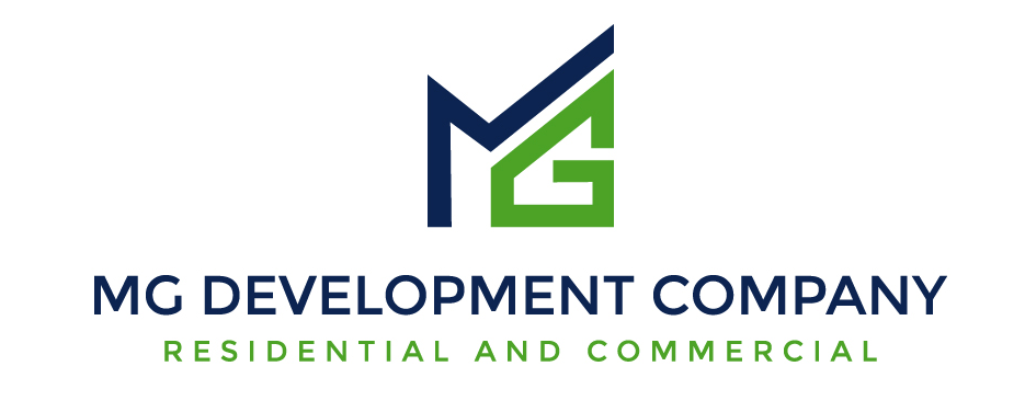 A logo of the mg development company.