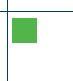 A green square is in the middle of a black background.